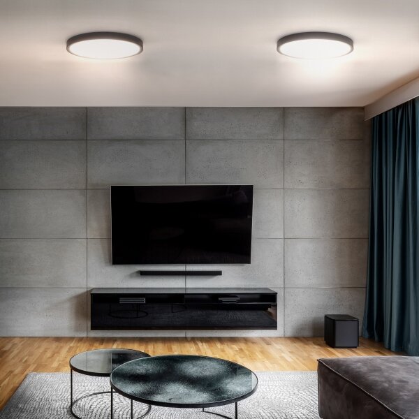 Plafonieră LED dimabilă Solight WO8018 ESTELA LED/36W/230V d. 30 cm negru + telecomandă