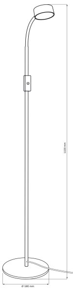 Lampadar LED dimabil BRUNO LED/3W/230V 3000/4000/6500K negru