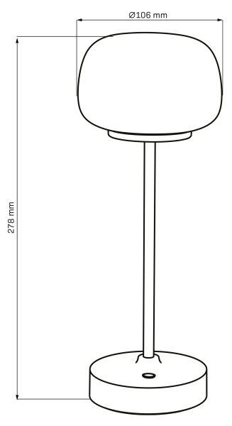 Lampă LED tactilă dimabilă de masă RIMINI LED/2W/5V USB 2000 mAh auriu/alb