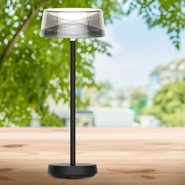 Lampă LED dimabilă de masă CASABLANCA LED/3,4W/5V USB 3600 mAh IP44 negru