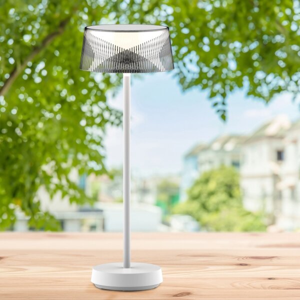 Lampă LED dimabilă de masă CASABLANCA LED/3,4W/5V USB 3600 mAh IP44 alb