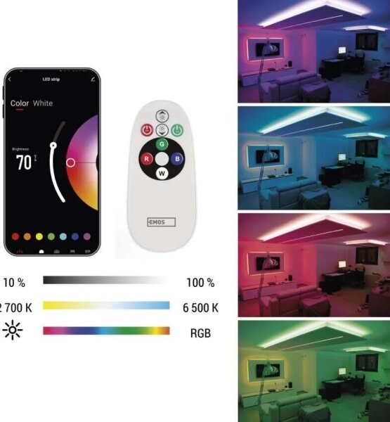Bandă LED RGB+CCT GOSMART LED/11W/230V 2 m 2700-6500K IP44 Wi-Fi