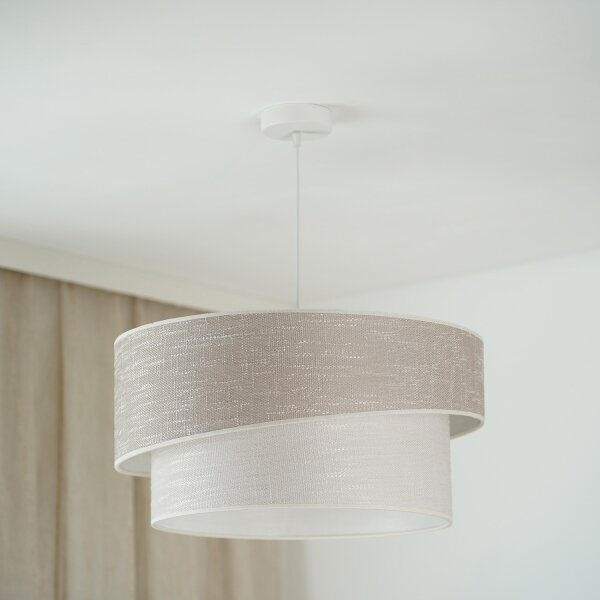 Lustră pe cablu Brilagi DOVER SHINE 1xE27/15W/230V d. 50 cm gri/crem
