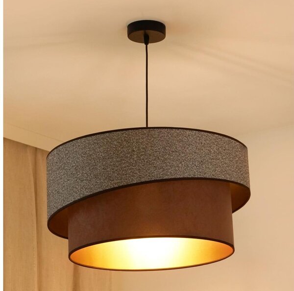 Lustră pe cablu Brilagi VEGAS SHINE 1xE27/15W/230V d. 50 cm gri/maro