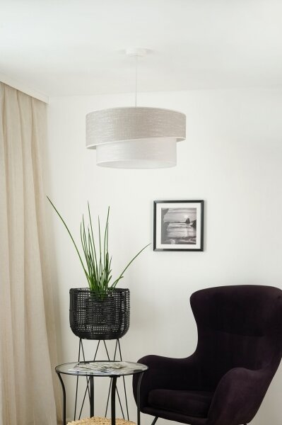 Lustră pe cablu Brilagi DOVER SHINE 1xE27/15W/230V d. 50 cm gri/crem