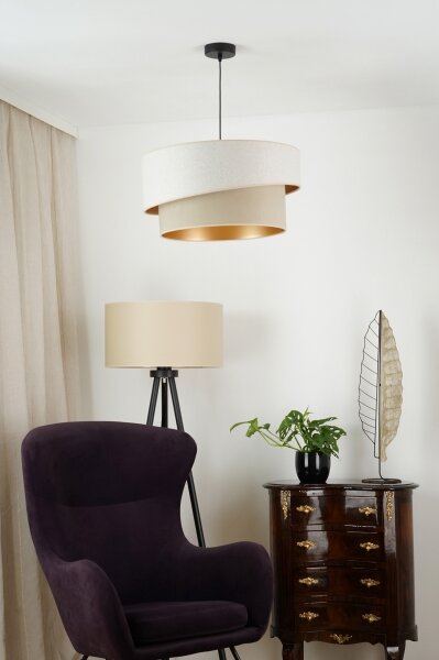 Lustră pe cablu Brilagi VEGAS SHINE 1xE27/15W/230V d. 50 cm crem/bej