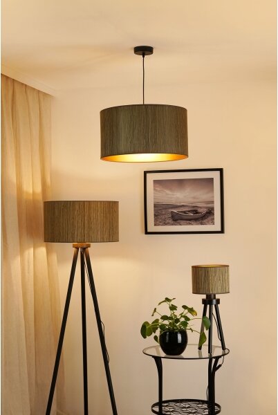 Brilagi - Lampă de masă BOSTON ROLLER 1xE27/15W/230V maro/auriu