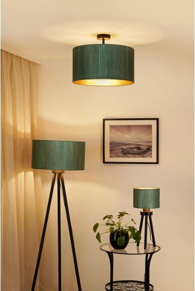 Brilagi - Plafonieră BOSTON ROLLER 1xE27/15W/230V pr. 45 cm verde/auriu