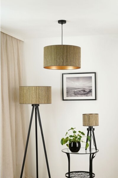 Brilagi - Lampă de masă BOSTON ROLLER 1xE27/15W/230V maro/auriu