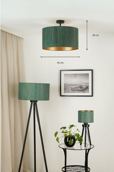 Brilagi - Plafonieră BOSTON ROLLER 1xE27/15W/230V pr. 45 cm verde/auriu