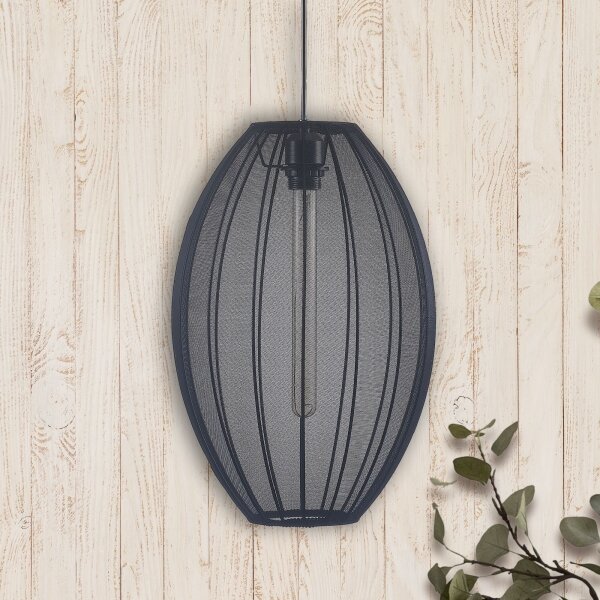 Lustră pe cablu KAREI 1xE27/20W/230V d. 30 cm negru