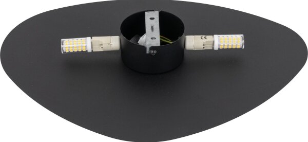 Aplică STONE 2xG9/8W/230V 30x39 cm negru