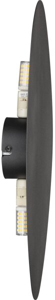 Aplică STONE 2xG9/8W/230V 30x39 cm negru