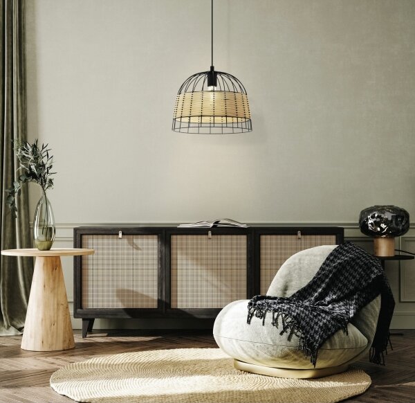 Lustră pe cablu Eglo 55709 ANWICK 1xE27/40W/230V ratan