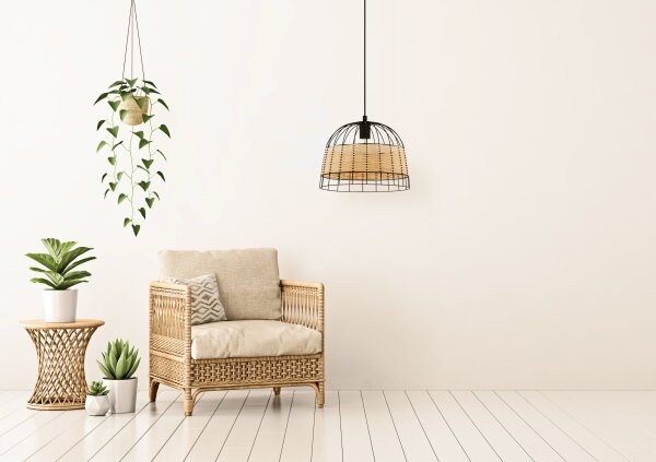 Lustră pe cablu Eglo 55709 ANWICK 1xE27/40W/230V ratan