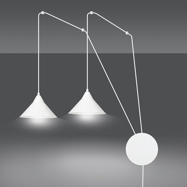 Emibig Abramo lampă suspendată 2x15 W alb 159/2