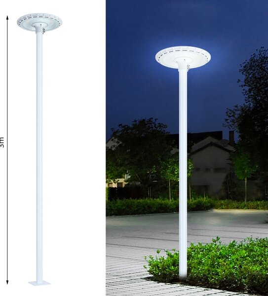 Brilagi - Tijă metalică albă pentru stâlp iluminat exterior URBAN 3 m