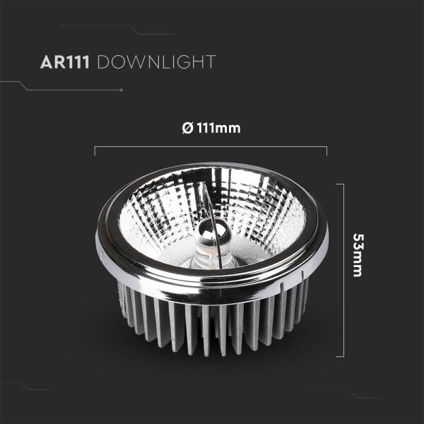 Spot LED încastrat LED/20W/230V 4000K d. 11 cm crom lucios