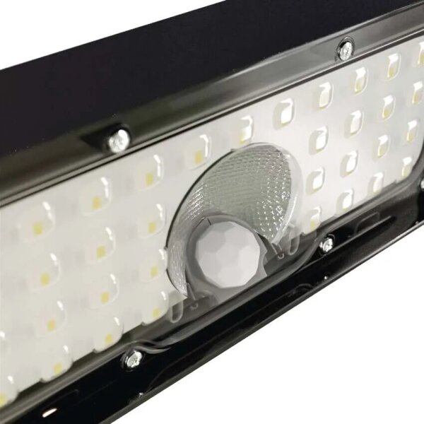 Proiector LED solar cu senzor de mișcare LED/3,7V 3000mAh 4000K IP65 negru