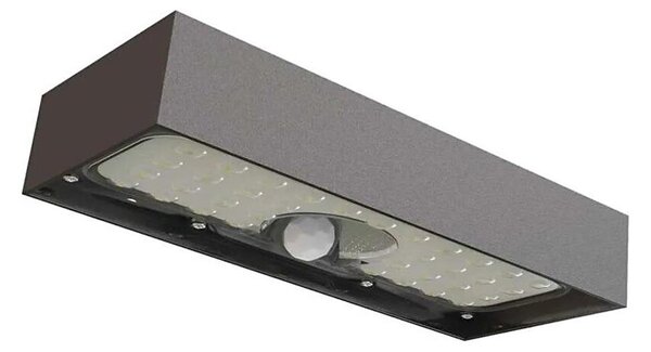 Proiector LED solar cu senzor de mișcare LED/3,7V 3000mAh 4000K IP65 negru