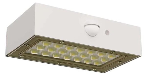 Proiector LED solar cu senzor de mișcare LED/3,7V 1200mAh 4000K IP65 alb