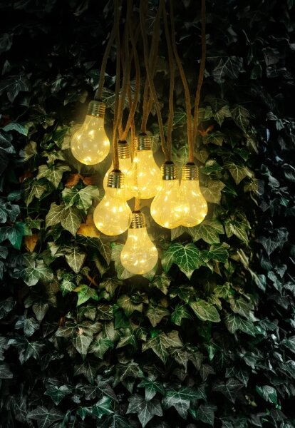 Lanț LED solar decorativ Globo 33694-10 50xLED/0,06W/3,2V IP44
