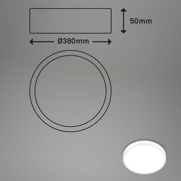 Plafonieră LED RGBW dimabilă Briloner 3709-016 LED/22W/230V alb + telecomandă