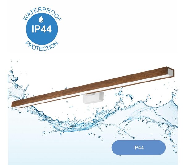 Aplică LED pentru oglindă Brilagi WOODY MIRROR LED/15W/230V IP44 stejar/alb