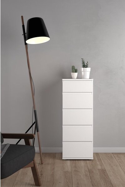 Comodă albă înaltă 40x107 cm Nova – Tvilum