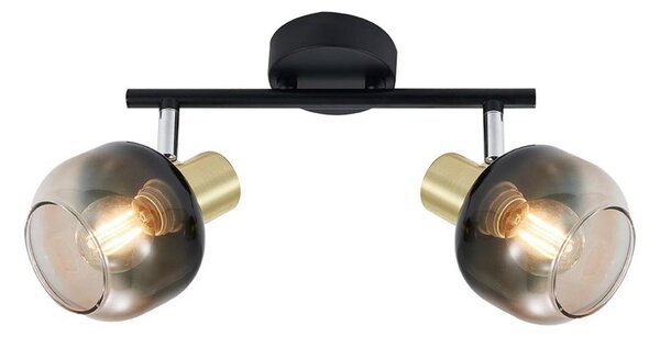 Spot Prezent 27514 PEGAS 2xE14/40W/230V negru/fumuriu
