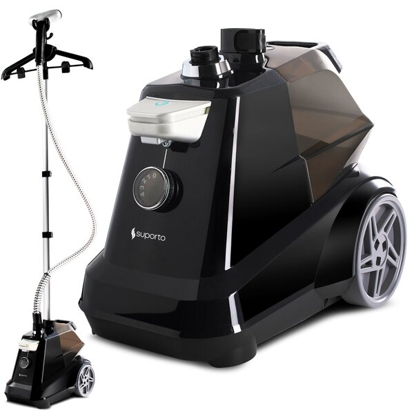 Fier de Calcat Vertical cu aburi SUPORTO R3, Steamer de 2200W cu 4 trepte de putere. Statie de calcat profesionala pentru haine netede, fara mirosuri si fara cute. Rezervor aparat 3L, pentru 65 min de lucru, 45g/min abur continuu