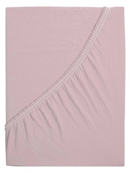 Cearsaf jerseu pentru patut de copii EXCLUSIVE 70x140 cm roz prafuit