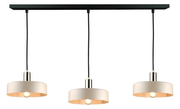 Lustră suspendată LATTE 3xE27/60W/230V bej/negru/auriu