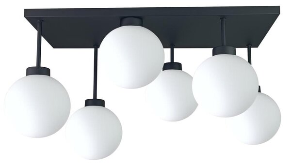 Lustră aplicată DEA 6xE14/60W/230V negru/alb