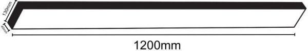 Plafonieră LED/32W/230V 4000K 120x13 cm negru