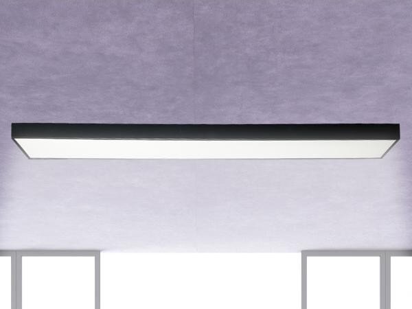Plafonieră LED/32W/230V 4000K 120x13 cm negru