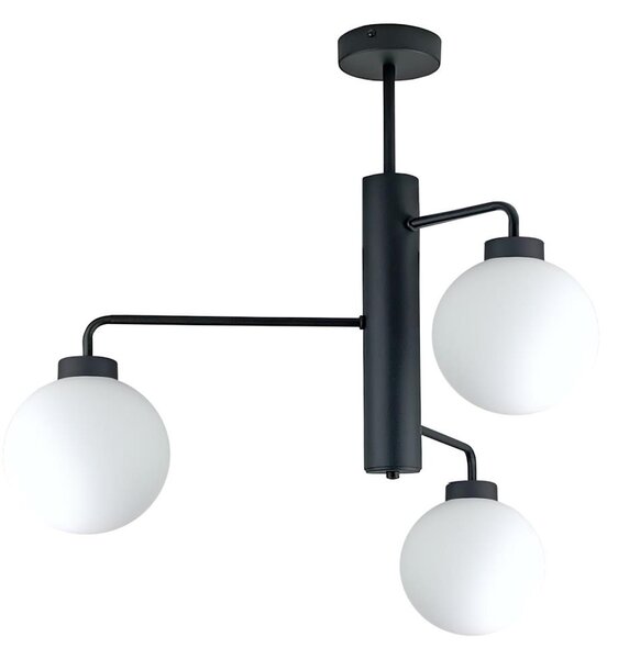 Lustră pe tijă FLEX 3xE27/60W/230V negru/alb