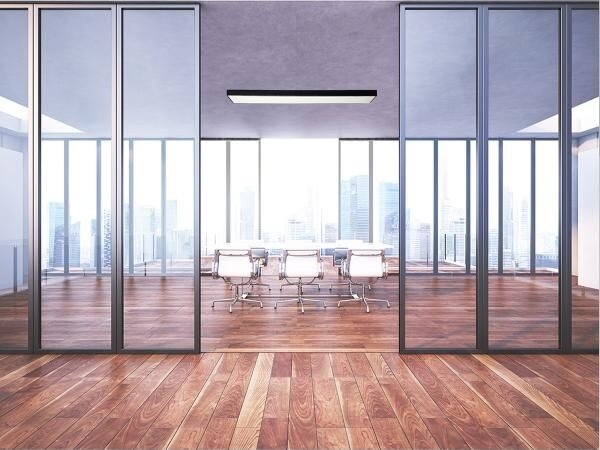 Plafonieră LED/32W/230V 4000K 120x13 cm negru