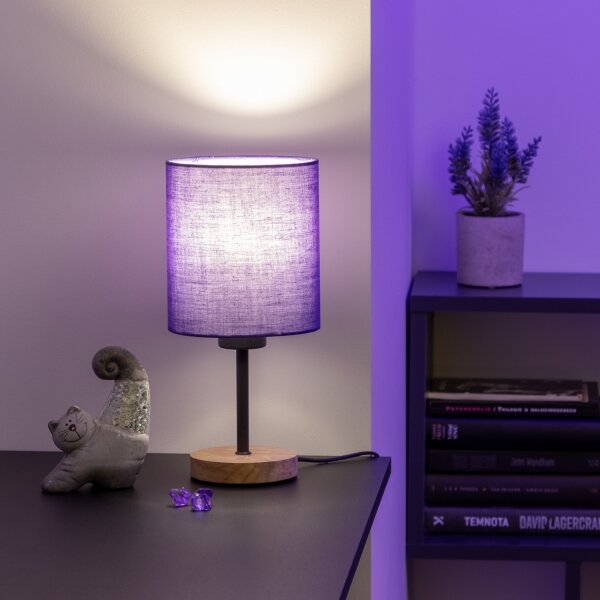 Lampă de masă Brilagi NUBILA WOOD 1xE27/25W/230V stejar/negru