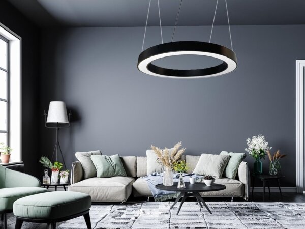 Lustră LED pe cablu LED/50W/230V 4000K d. 100 cm negru