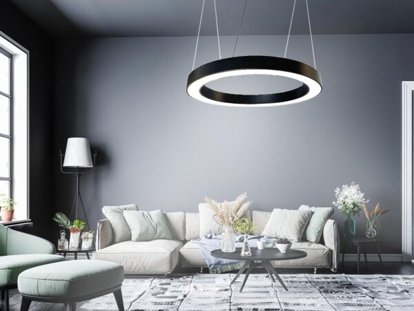 Lustră LED pe cablu LED/50W/230V 4000K d. 100 cm negru