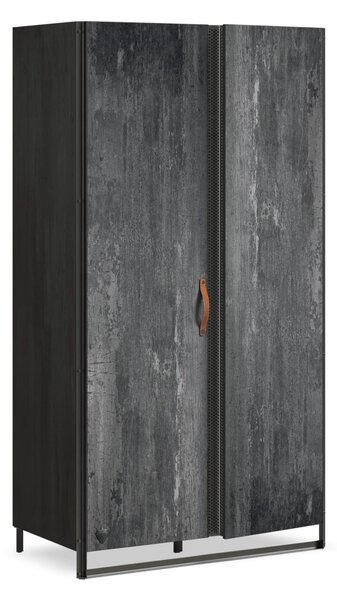 Dulapul cu 2 usi pentru camera adolescentilor, Colectia Dark Metal