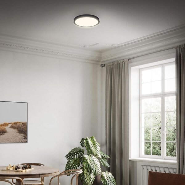 Plafonieră LED Briloner 3703-015 RUNA LED/24W/230V 3000K d. 38 cm negru
