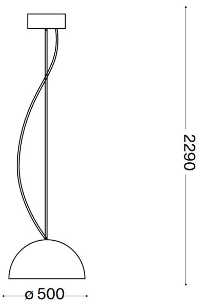 Lustră pe cablu Ideal Lux FOLK 1xE27/60W/230V d. 50 cm maro