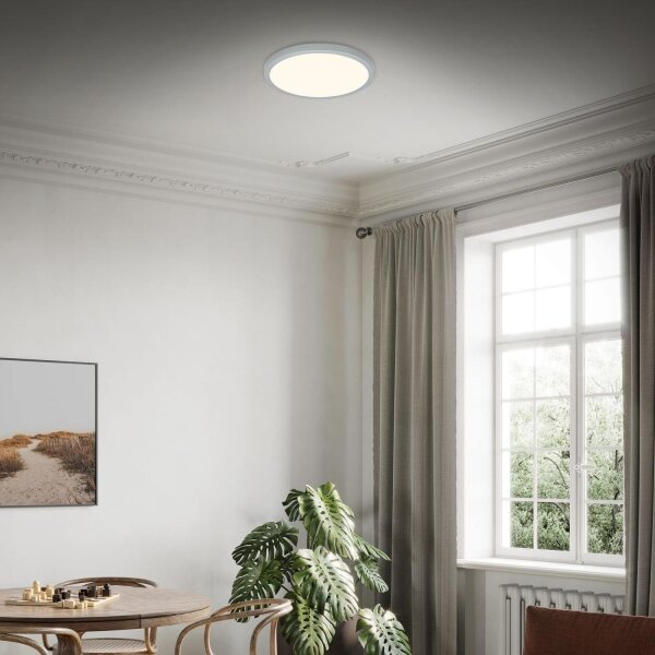 Plafonieră LED Briloner 3703-014 RUNA LED/24W/230V 3000K d. 38 cm argintiu
