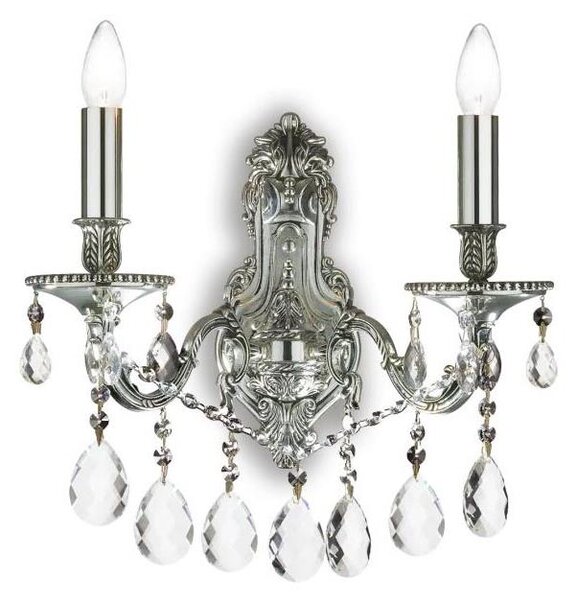 Aplică de cristal Ideal Lux GIOCONDA 2xE14/40W/230V crom lucios