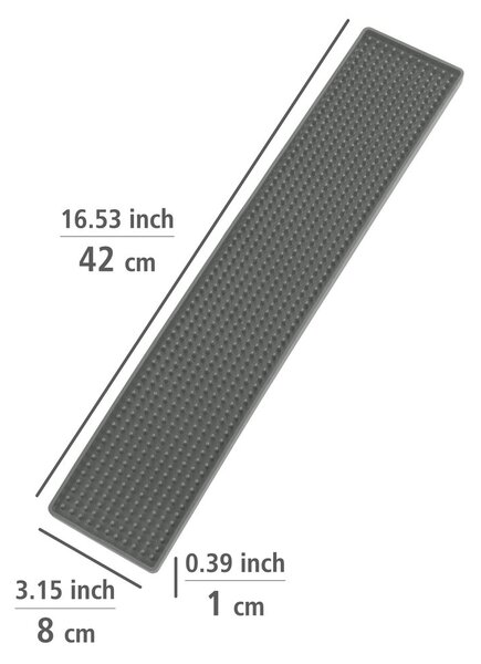 Tavă pentru scurs vase Wenko Pico, lungime 42 cm, gri