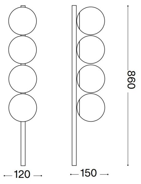 Plafonieră LED Ideal Lux BINOMIO 4xG9/3W/230V alb