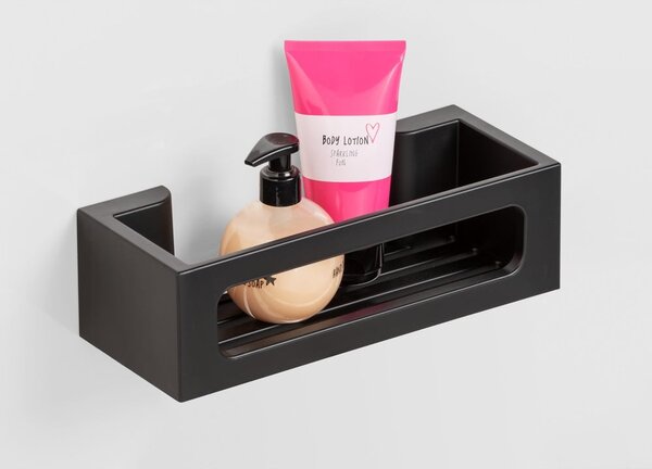 Raft pentru baie negru autoadeziv din plastic Bralia – Wenko