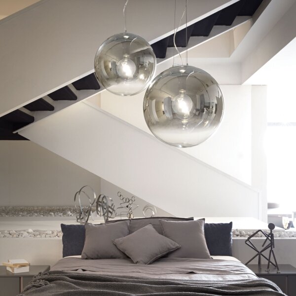 Lustră pe cablu Ideal Lux MAPA 1xE27/42W/230V d. 50 cm gri/fumuriu